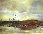 Alexei Savrasov Spring. Kitchen Gardens oil on canvas